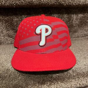 Philadelphia Phillies New Era MLB 59Fifty Official On Field Hat, Flag design